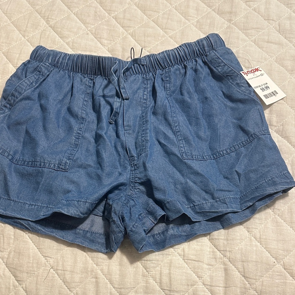 Love Tree High Waist Blue Women's Shorts